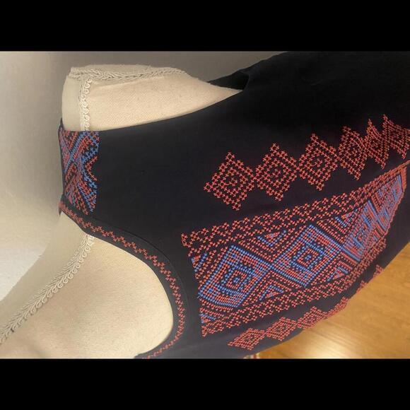 J. Crew Navy Embroidered Shift Dress - Picture 8 of 13